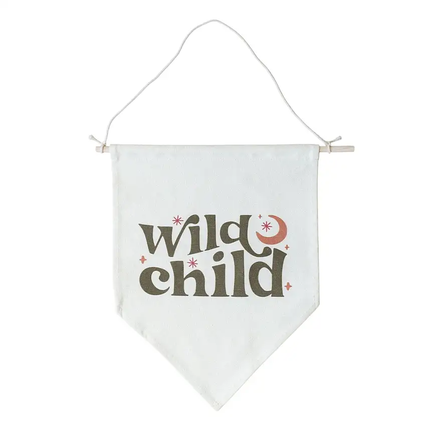Wild Child Canvas Pennant