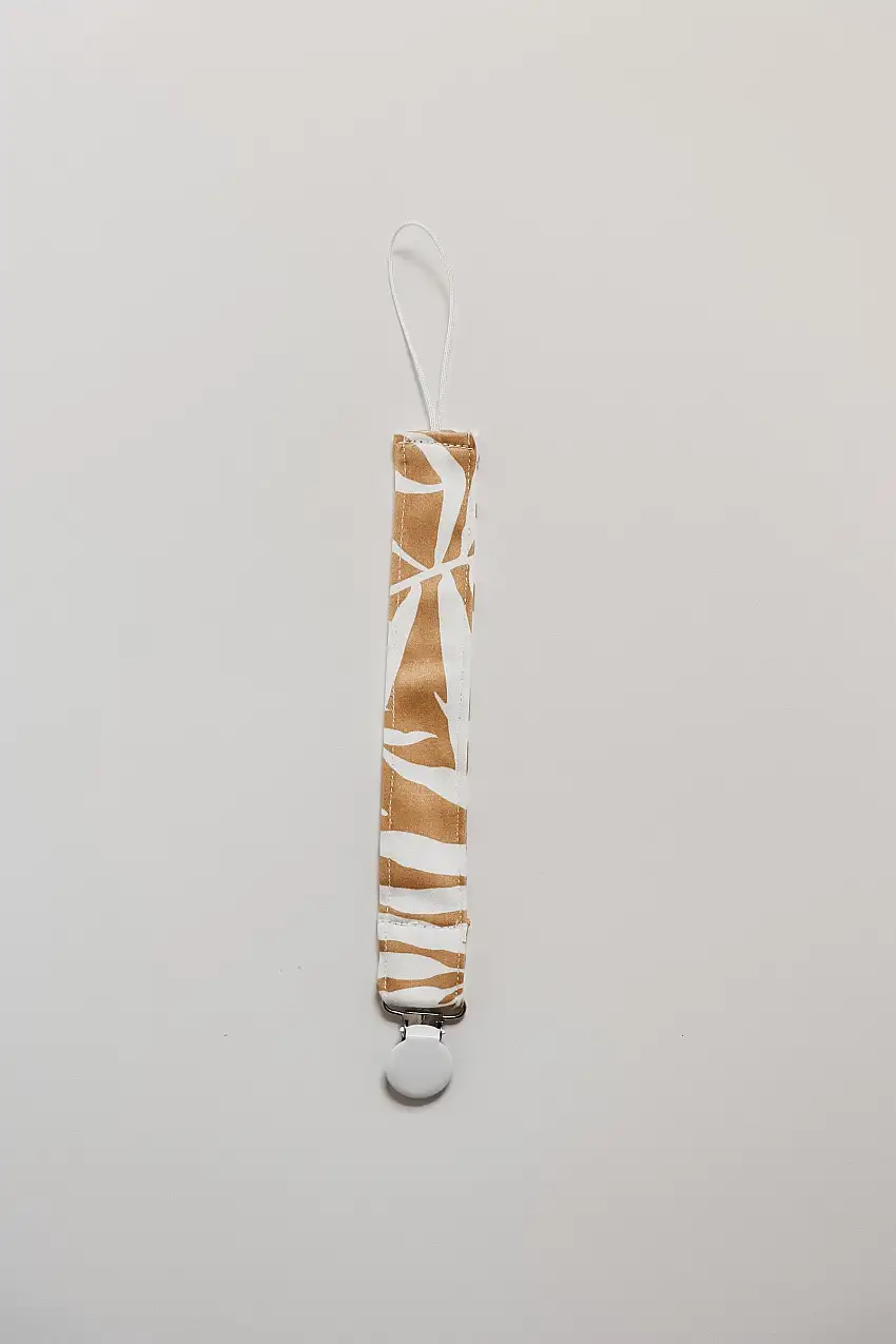 Gold Palm Pacifier Clip