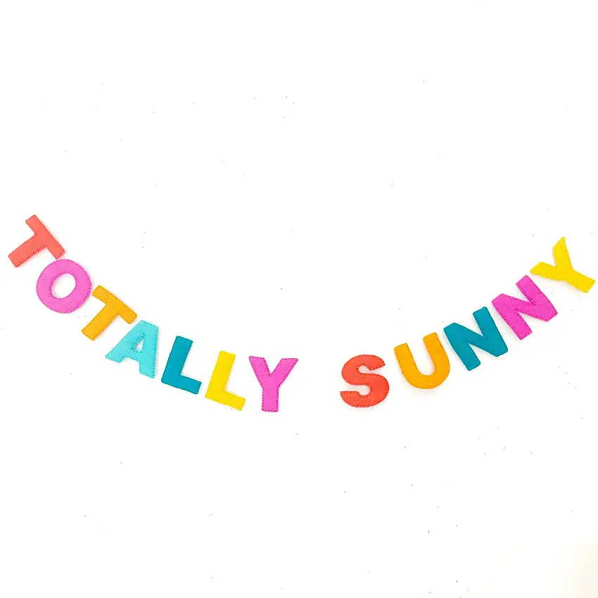 Totally Sunny Felt Garland