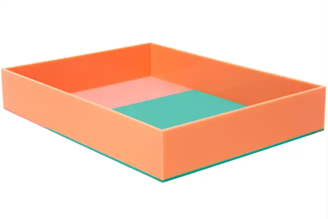 Color Blocked Acrylic Tray
