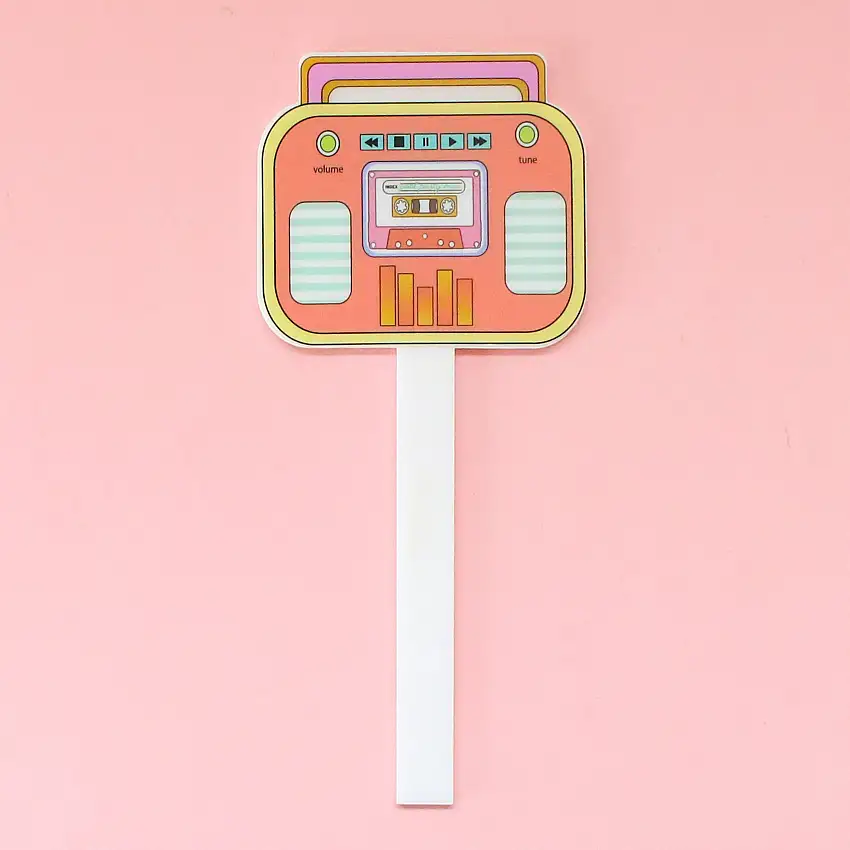 Boombox Acrylic Cake Topper