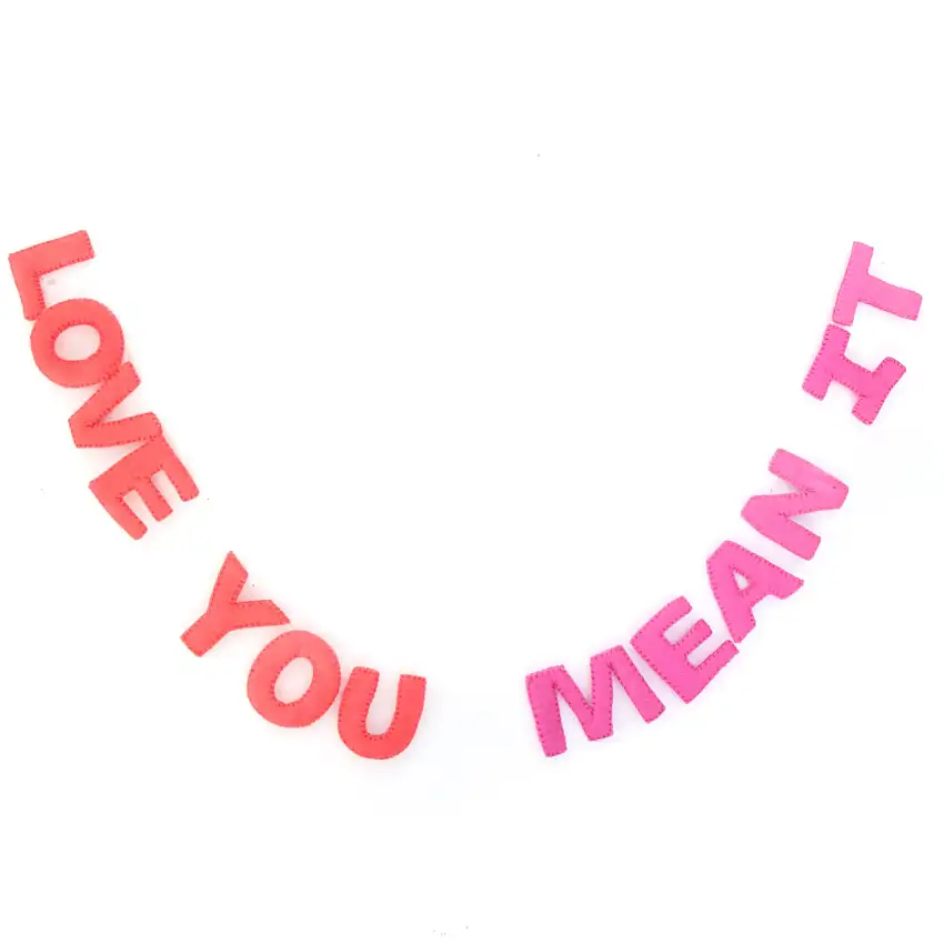 Love You Mean It Felt Garland
