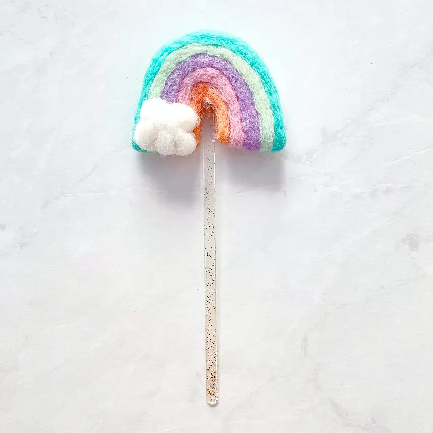 Felt Rainbow Cake Topper For St. Paddy’s Day