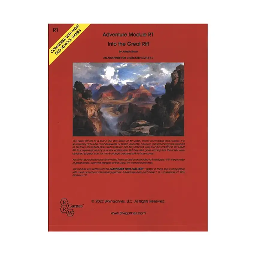 Adventure Module R1 - Into the Great Rift