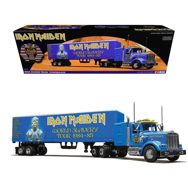 Iron Maiden "Powerslave" Transport Truck Blue "World Slavery Tour 1984-85" 1/50 Diecast Model by Corgi