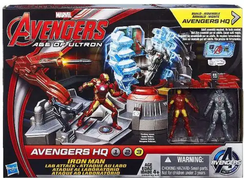 Marvel Avengers Age of Ultron Iron Man Attack Lab Action Figure Set [Damaged Package]