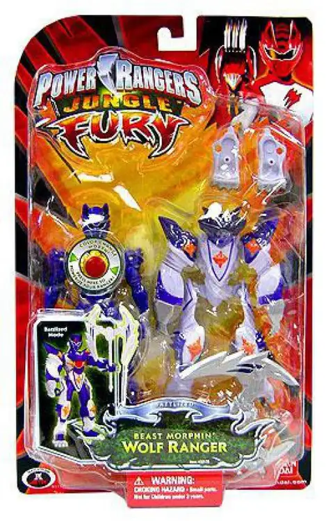 Power Rangers Jungle Fury Battlized Beast Morphin Wolf Ranger Action Figure [Damaged Package]