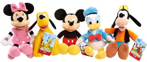 Disney Mickey, Minnie, Pluto, Donald & Goofy 10-Inch Plush 5-Pack