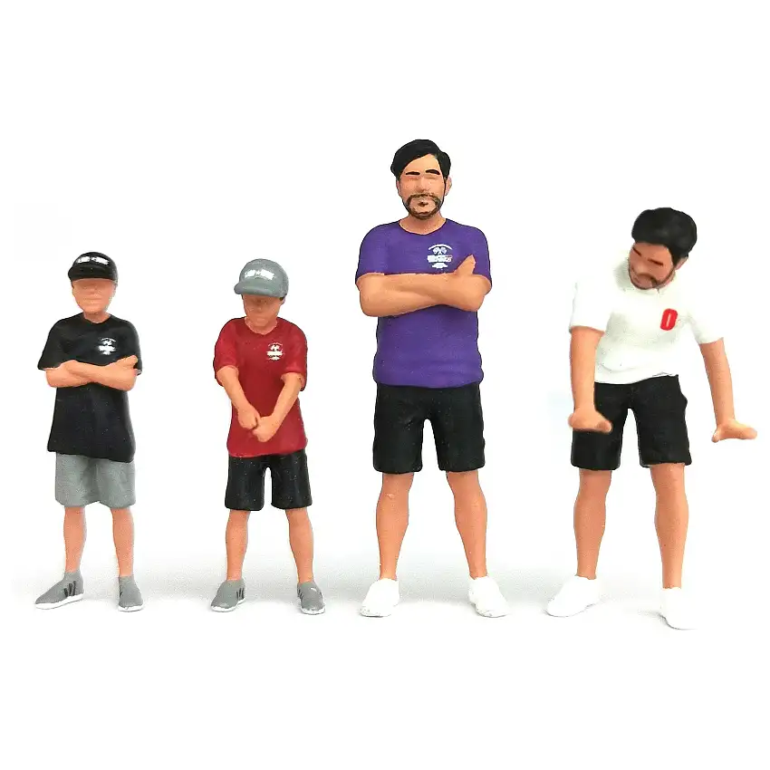 "Kaido and Sons V2" 4 Piece Diecast Figure Set "Kaido House" Special for 1/64 Scale Models by Mini GT