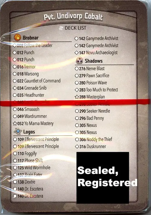 KeyForge Call of the Archons Pvt. Undivorp Cobalt Archon Deck [REGISTERED] [Effervescent Principle x2, Too Much to Protect, Phase Shift, Wild Wormhole!] [Mint Unopened]