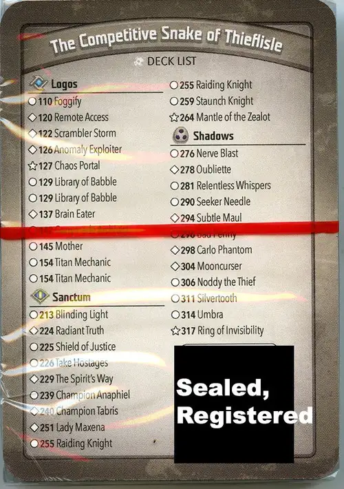 KeyForge Call of the Archons The Competitive Snake of Thieflisle Archon Deck [REGISTERED] [Scrambler Storm, Mother!] [Mint Unopened]