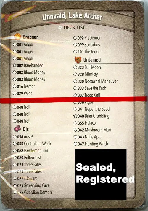 KeyForge Call of the Archons Unnvald, Lake Archer Archon Deck [REGISTERED] [Arise, Control the Weak, Poltergeist, Three Fates x2, Screaming Cave, Mimicry, Nepenthe Seed, Hunting Witch!] [Mint Unopened]