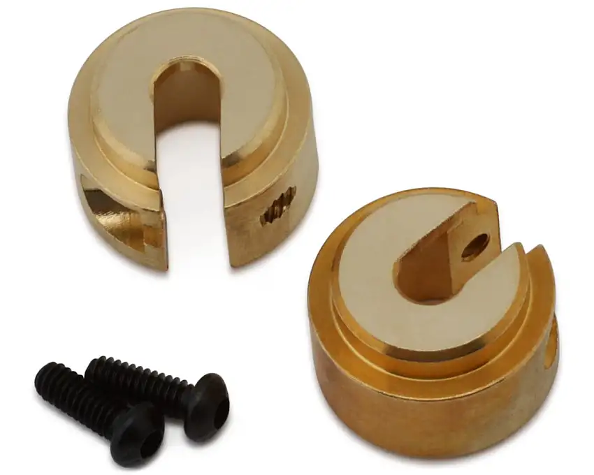 Team KNK Boss Shocks Brass Lower Spring Retainer Cups (2) (4.3g)