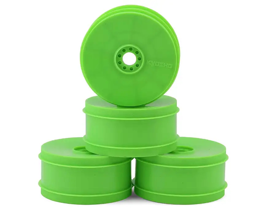 Kyosho MP9 TKI4 1/8 Off Road Dish Wheels (Flo-Green) (4)