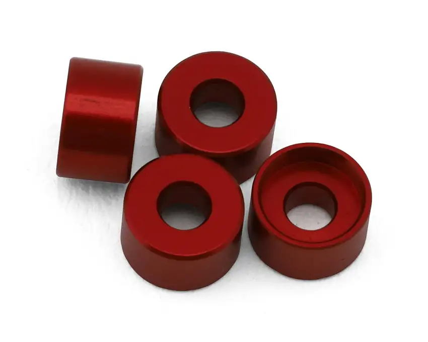 Kyosho Aluminum 3mm Friction Mount Collar (Red) (4)