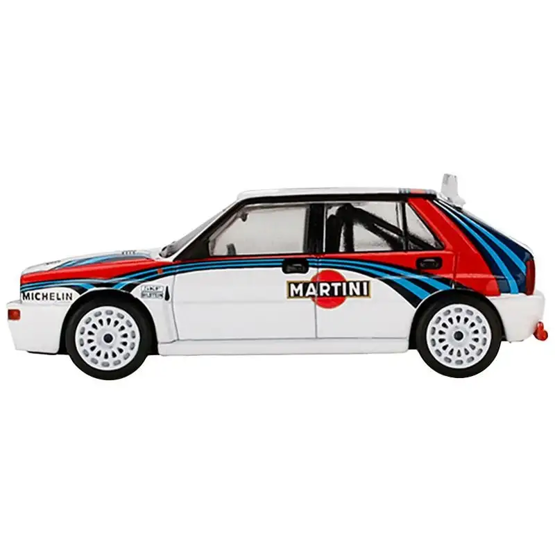Lancia Delta HF Integrale Evoluzione White with Graphics "Martini Racing" 1/64 Diecast Model Car by Mini GT