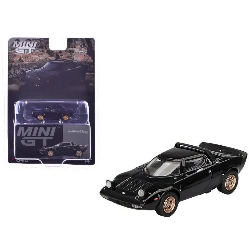 Lancia Stratos HF Stradale Nero Black Limited Edition 1/64 Diecast Model Car by Mini GT