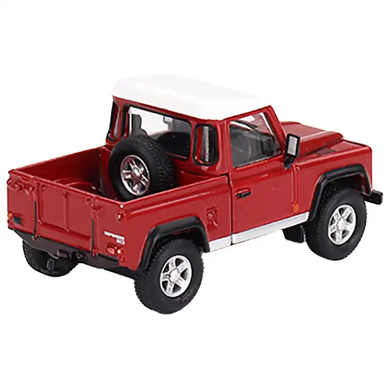 Land Rover Defender 90 Pickup Truck Masai Red Limited Edition to 1800 pieces Worldwide 1/64 Diecast Model Car by Mini GT