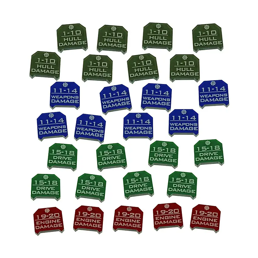Vehicle Damage Token Set