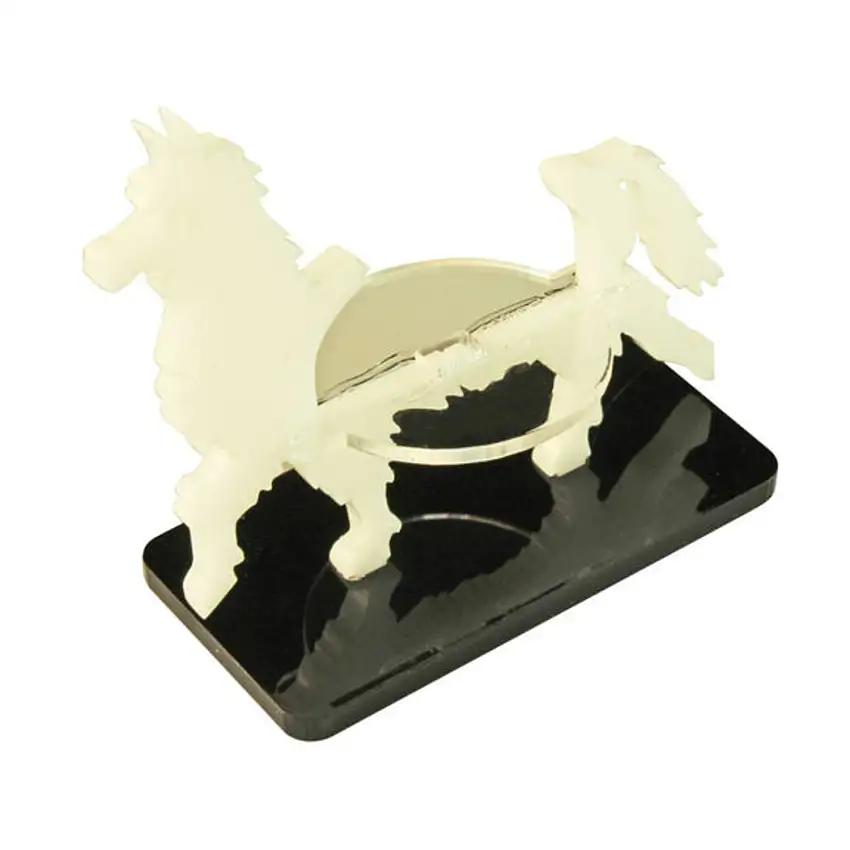 50x25mm Base - Llama Character Mount, White