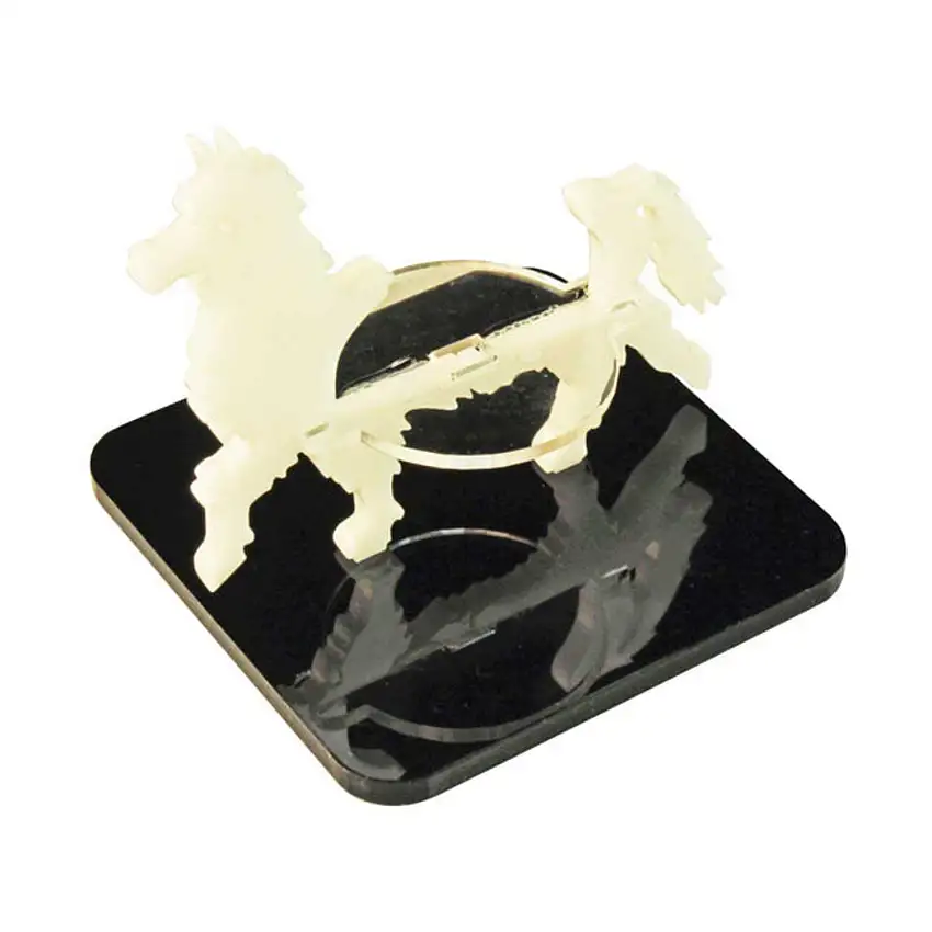 2" Square Base - Llama Character Mount, White