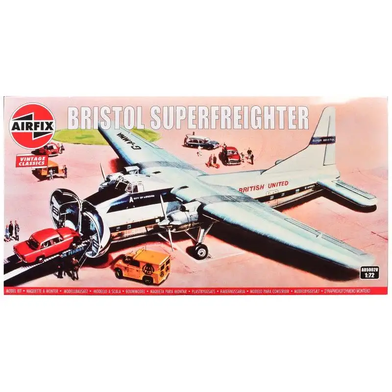 Level 2 Model Kit Bristol Superfreighter Freighter Aircraft "British United Air Ferries (BUAF)" 1/72 Plastic Model Kit by Airfix