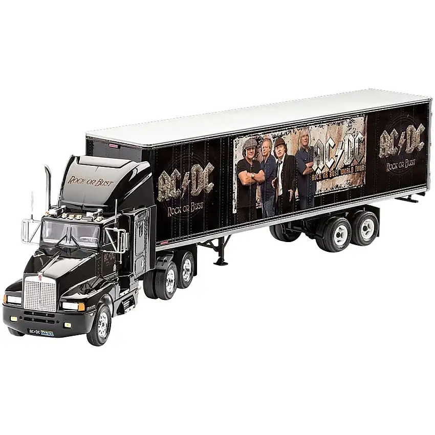 Level 3 Model Kit Kenworth Tour Truck "AC/DC Rock or Bust" 1/32 Scale Model by Revell