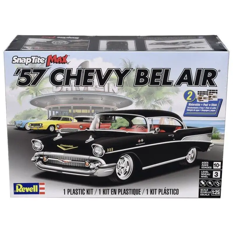 Level 3 Snap Tite Max Model Kit 1957 Chevrolet Bel Air 1/25 Scale Model by Revell