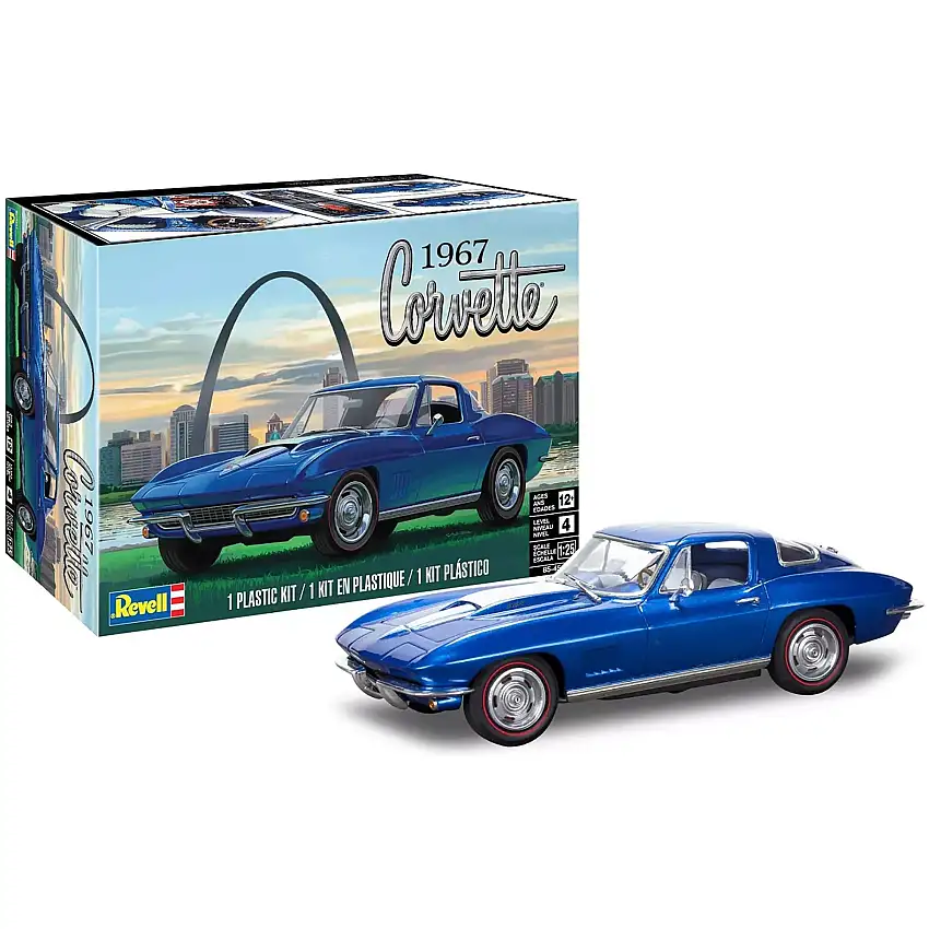 Level 4 Model Kit 1967 Chevrolet Corvette Sport Coupe 1/25 Scale Model by Revell
