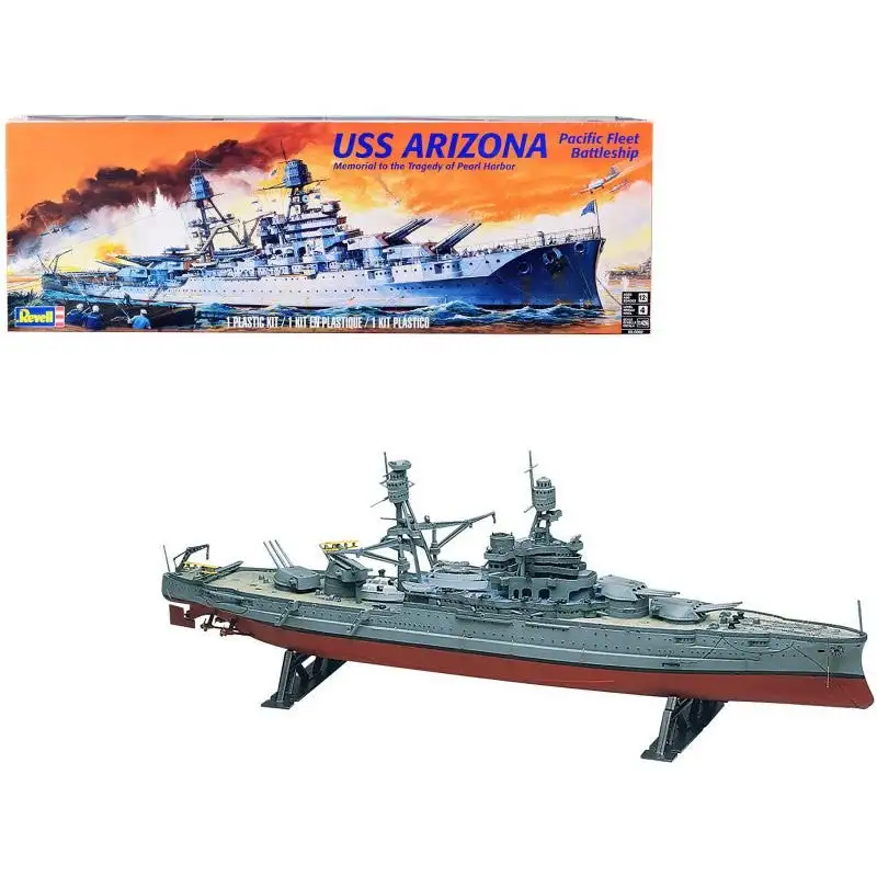 Level 4 Model Kit USS Arizona Pacific Fleet Battleship "Memorial to the Tragedy of Pearl Harbor" 1/426 Scale Model by Revell