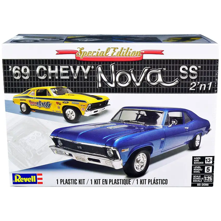 Level 5 Model Kit 1969 Chevrolet Nova SS "Special Edition" 2-in-1 Kit 1/25 Scale Model by Revell