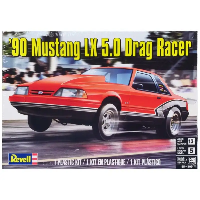 Level 5 Model Kit 1990 Ford Mustang LX 5.0 Drag Racer 1/25 Scale Model by Revell