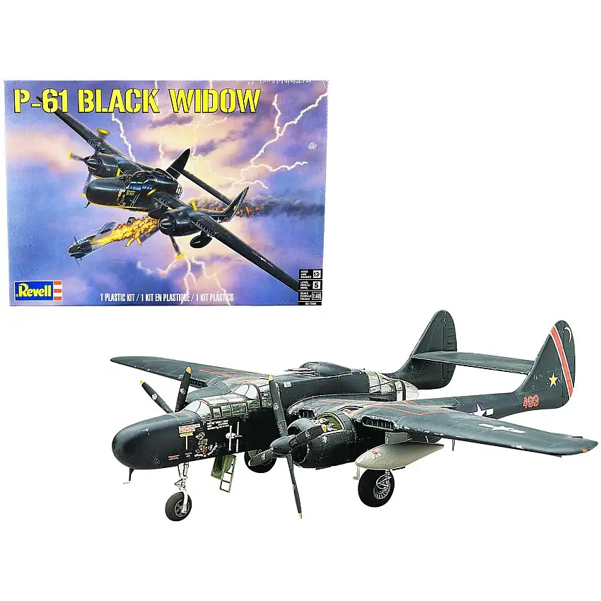 Level 5 Model Kit P-61 Black Widow Fighter Plane 1/48 Scale Model by Revell