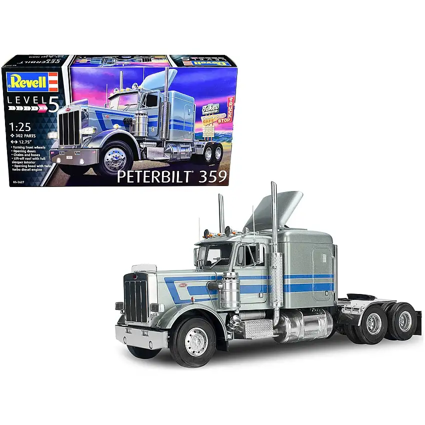 Level 5 Model Kit Peterbilt 359 Truck Tractor 1/25 Scale Model by Revell