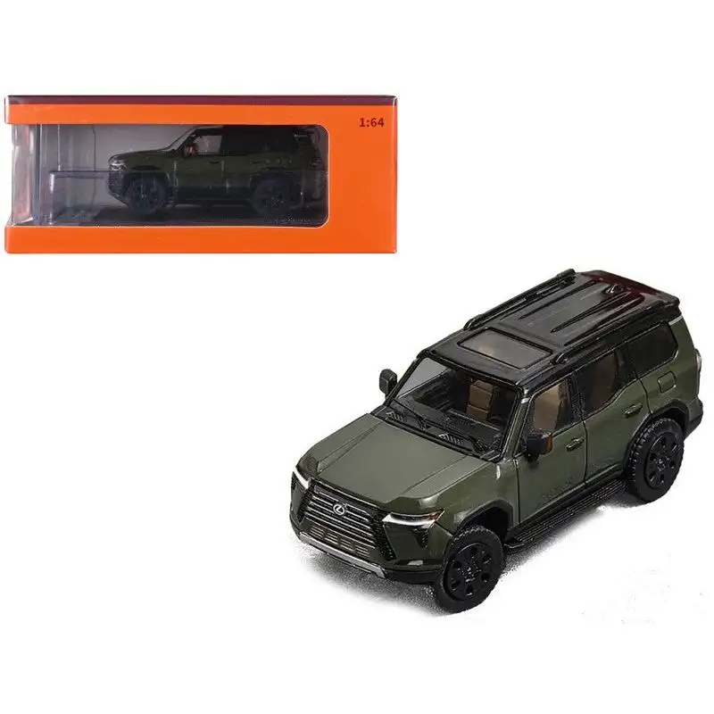 Lexus GX550 Green with Black Top 1/64 Diecast Model Car by GCD