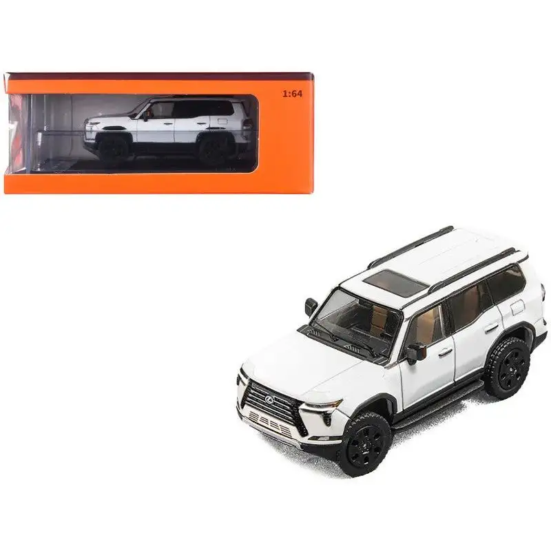 Lexus GX550 White 1/64 Diecast Model Car by GCD