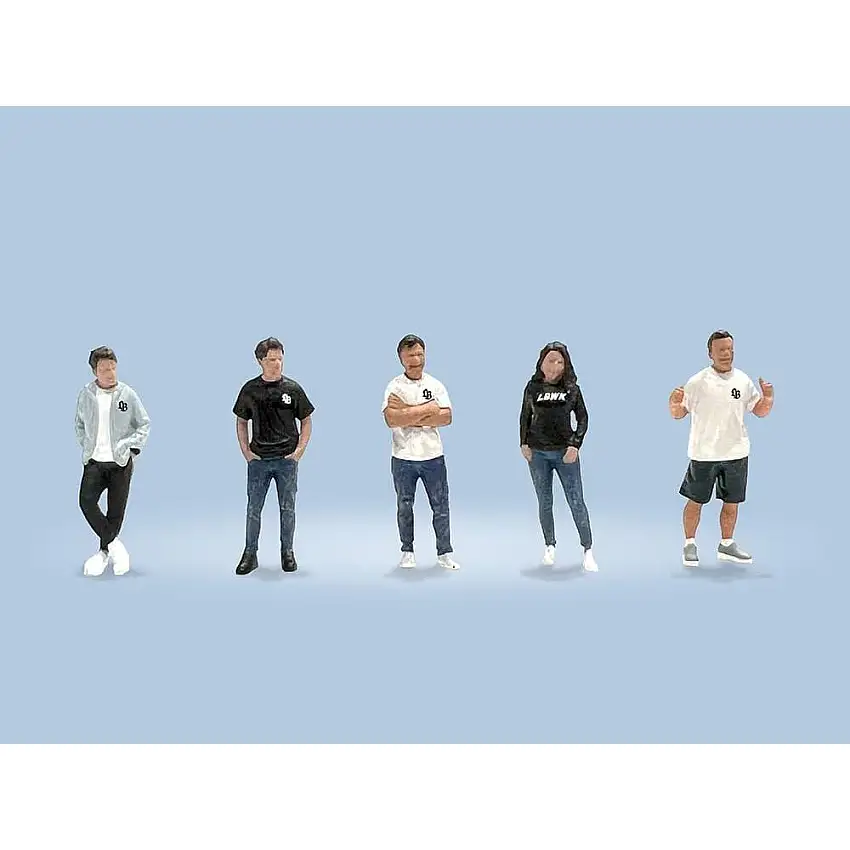 "Liberty Walk Team" 5 piece Diecast Figure Set (5 Figures) Limited Edition for 1/64 Scale Models by American Diorama