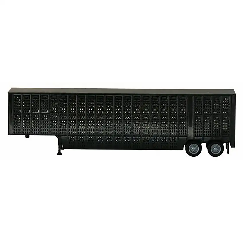 Livestock Trailer Black 1/87 (HO) Plastic Model by Promotex