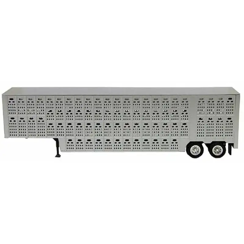 Livestock Trailer Silver 1/87 (HO) Plastic Model by Promotex