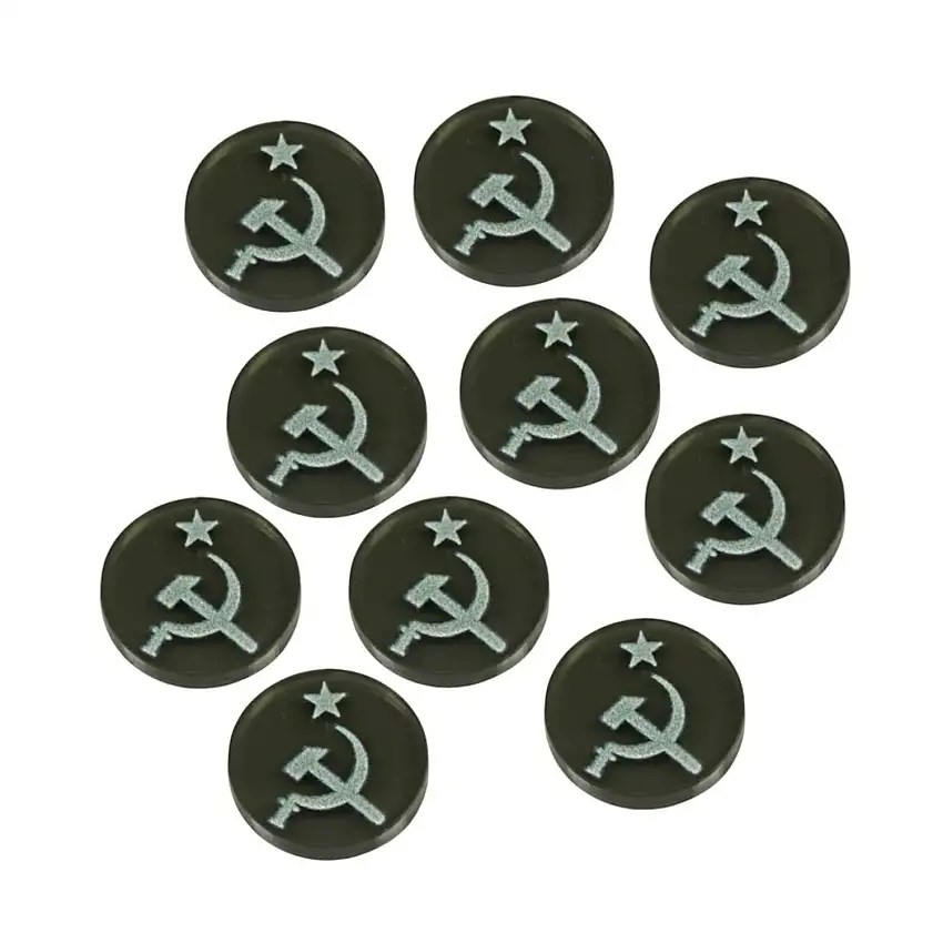 WWII Night War Faction Tokens - Soviet Hammer Sickle Star