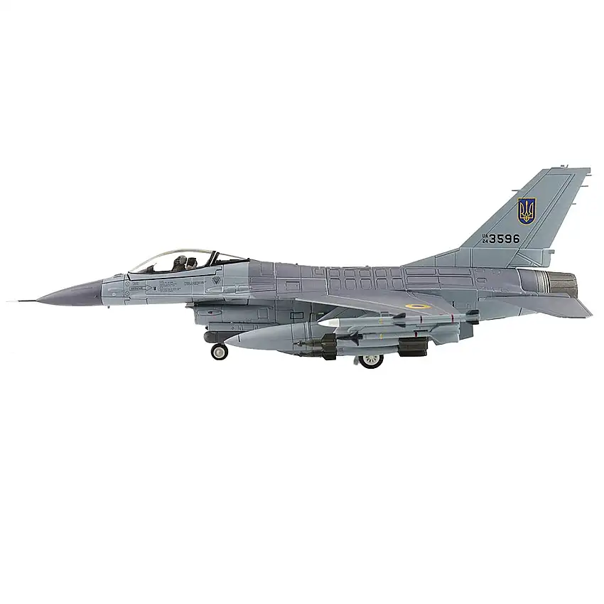 Lockheed F-16AM Fighting Falcon Fighter Aircraft "UA24-3596 Pylon Integrated Dispenser System Plus" (2024) Ukrainian Air Force "Air Power Series" 1/72 Diecast Model by Hobby Master