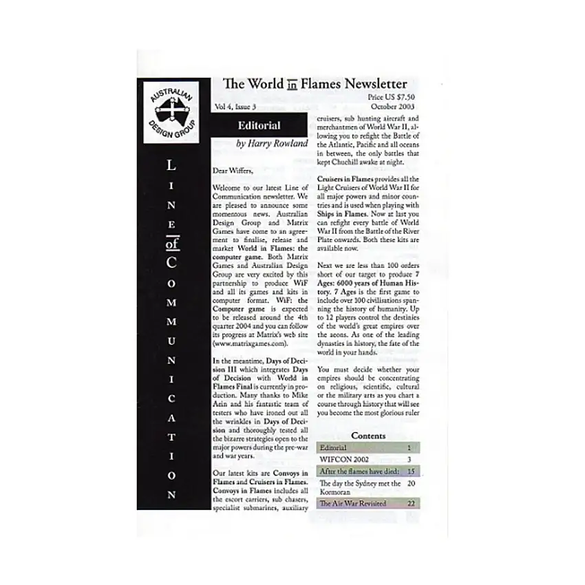 Vol. 4, #3 "After the Flames Have Died, The Air War Revisited"