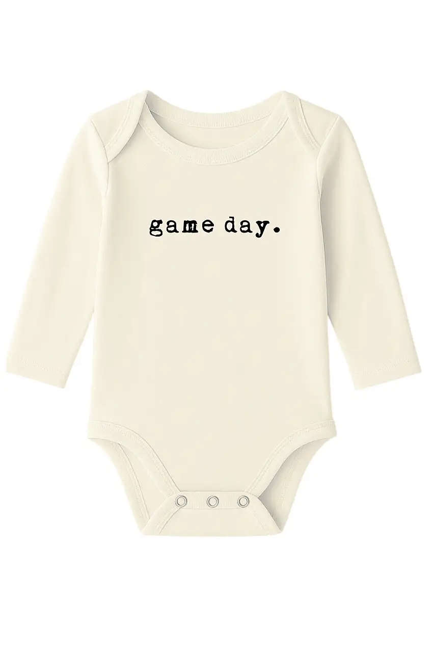 Game Day Organic Cotton Baby Bodysuit Long Sleeve