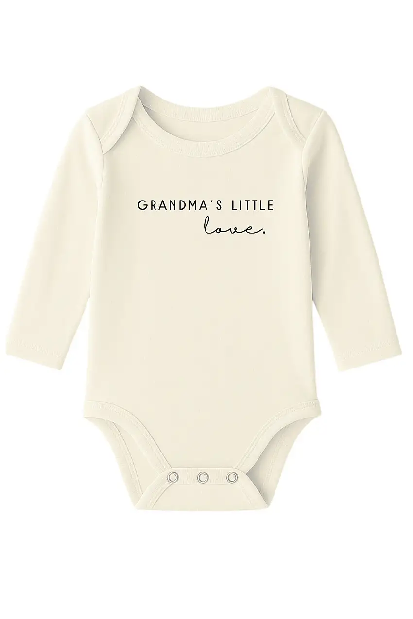 Grandma's Little Love Organic Baby Bodysuit Long Sleeve