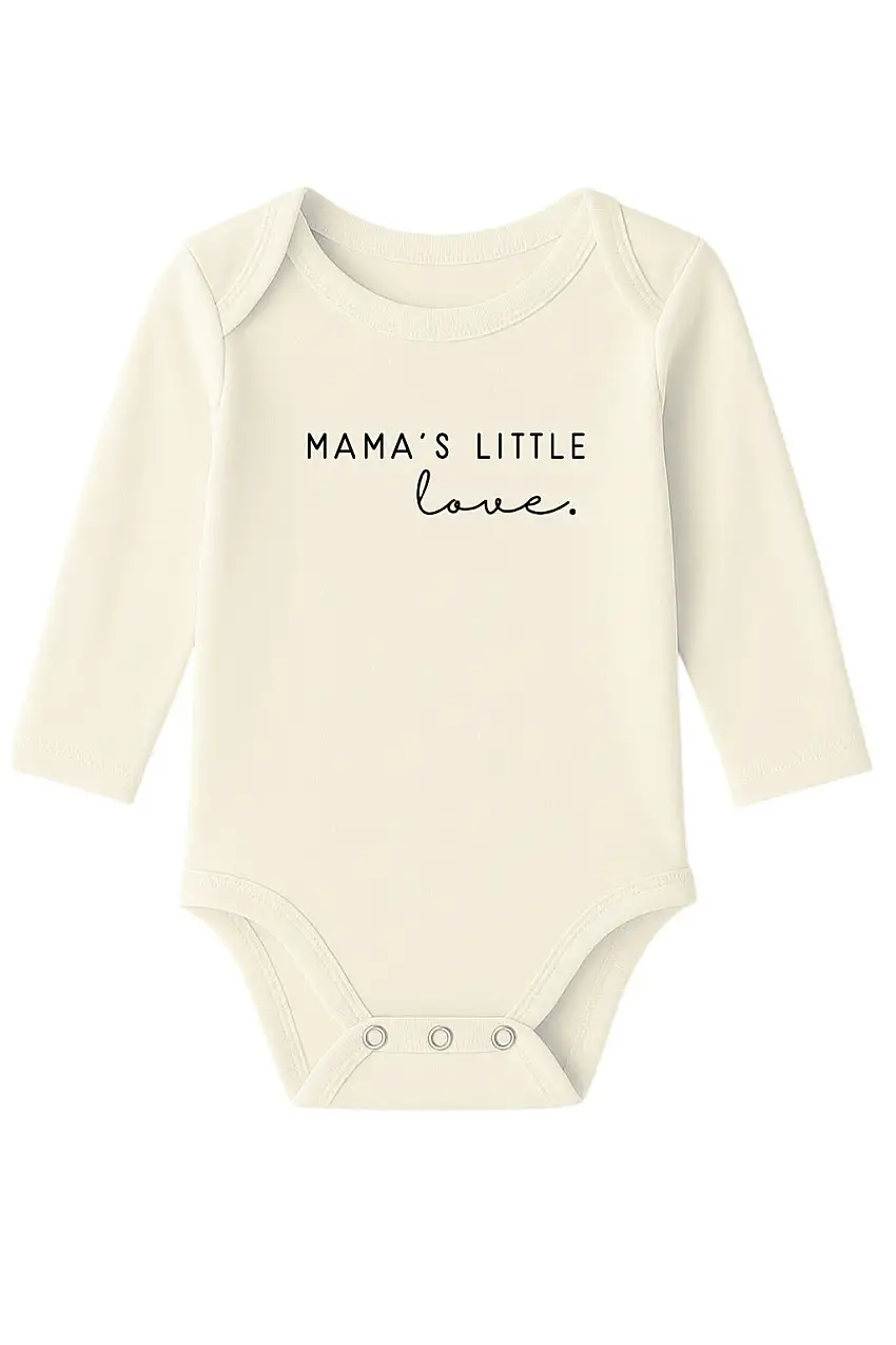 Mama's Little Love Organic Cotton Baby Bodysuit Long Sleeve