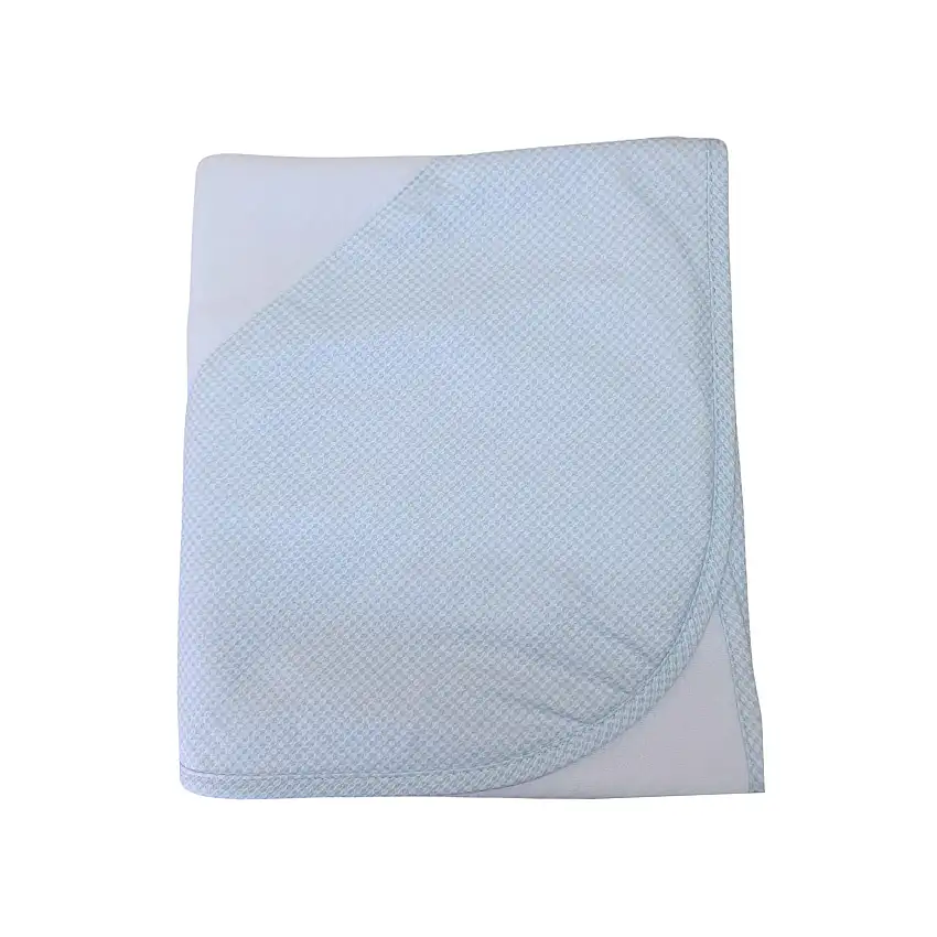 Lucas | Boys White & Blue Gingham Cotton Hooded Towel