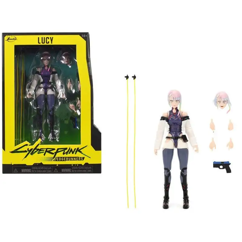 Lucy 6" Moveable Figure with Accessories and Alternate Head and Hands "Cyberpunk: Edgerunners" (2022) TV Series Model by Jada