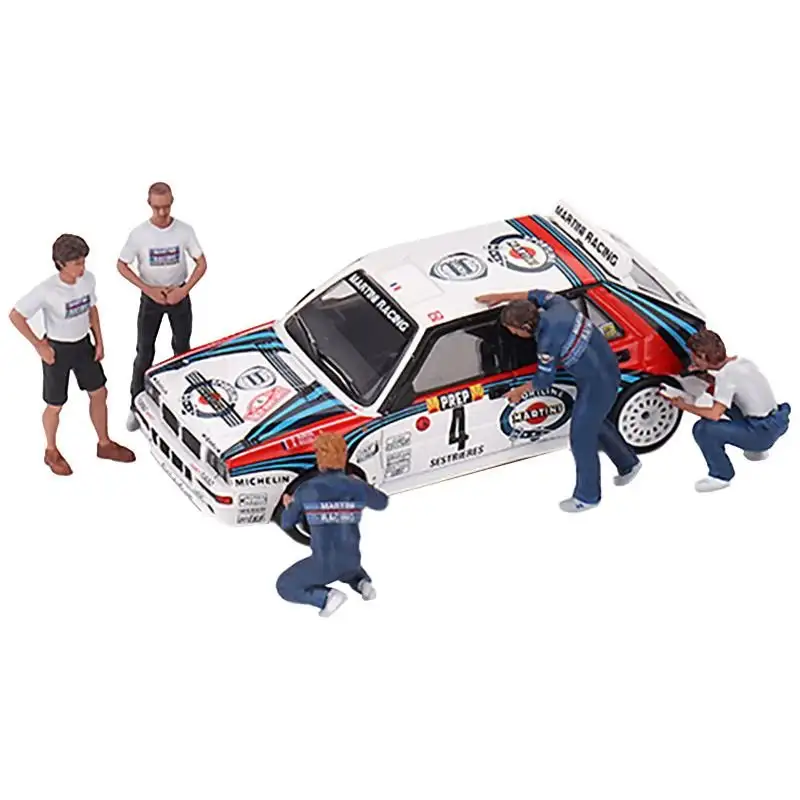 "Martini Racing WRC" 5 Piece Figure Set for 1/64 scale models by Mini GT