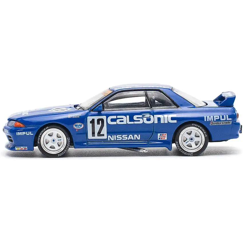 Mazda RX7 (FD) "RE Amemiya" RHD (Right Hand Drive) Blue Metallic with Carbon Top 1/64 Diecast Model Car by Pop Race