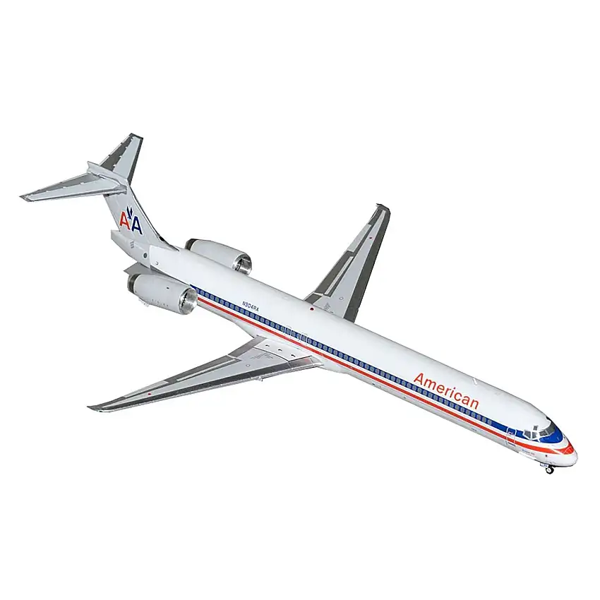 McDonnell Douglas MD-90 Commercial Aircraft "American Airlines" (N904RA) White with Red and Blue Stripes "Gemini 200" Series 1/200 Diecast Model Airplane by GeminiJets